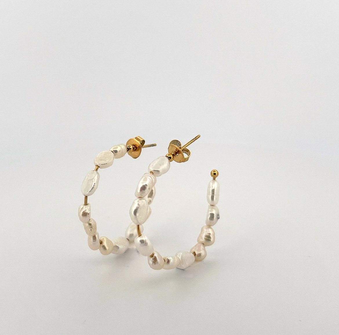 Big Pearly C Hoops