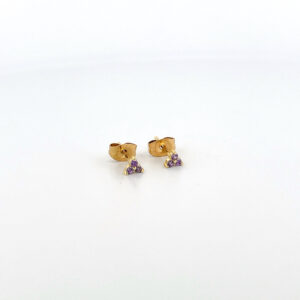 Violet Zirconia Studs